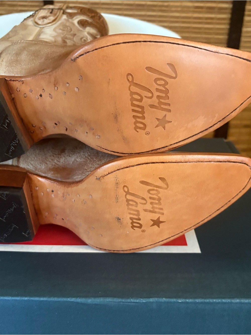 Tony Lama Lomita Dusty White 10” Western Boot - Picture 6 of 13